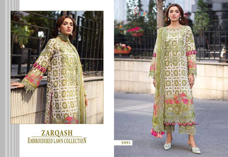 Shree fabs zarqash embrodered lawn Salwar Kameez manufacturers in Ahmedabad